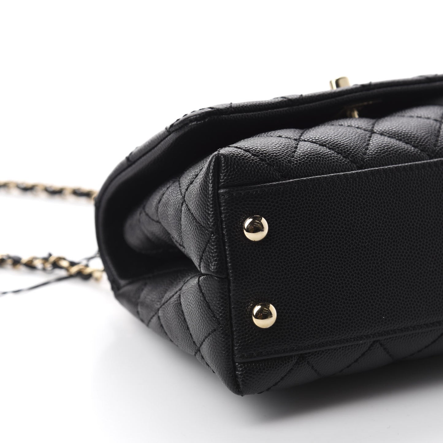 Caviar Quilted Extra Mini Coco Handle Flap Black