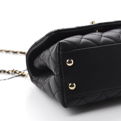 Chanel Caviar Quilted Extra Mini Coco Handle Flap Black 6 of 10