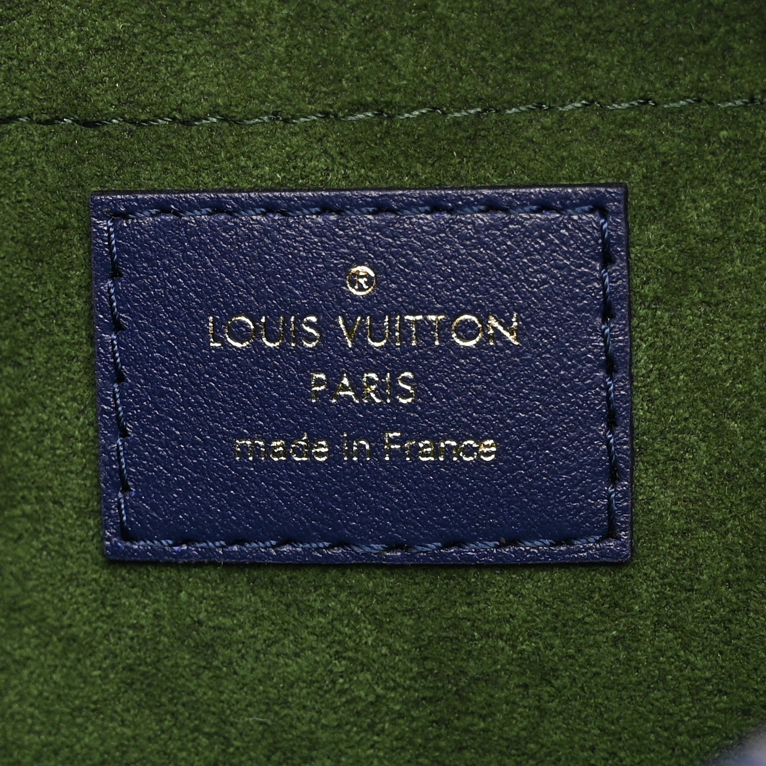 Louis Vuitton Lambskin Embossed Monogram Square Bag Blue Green 6 of 9