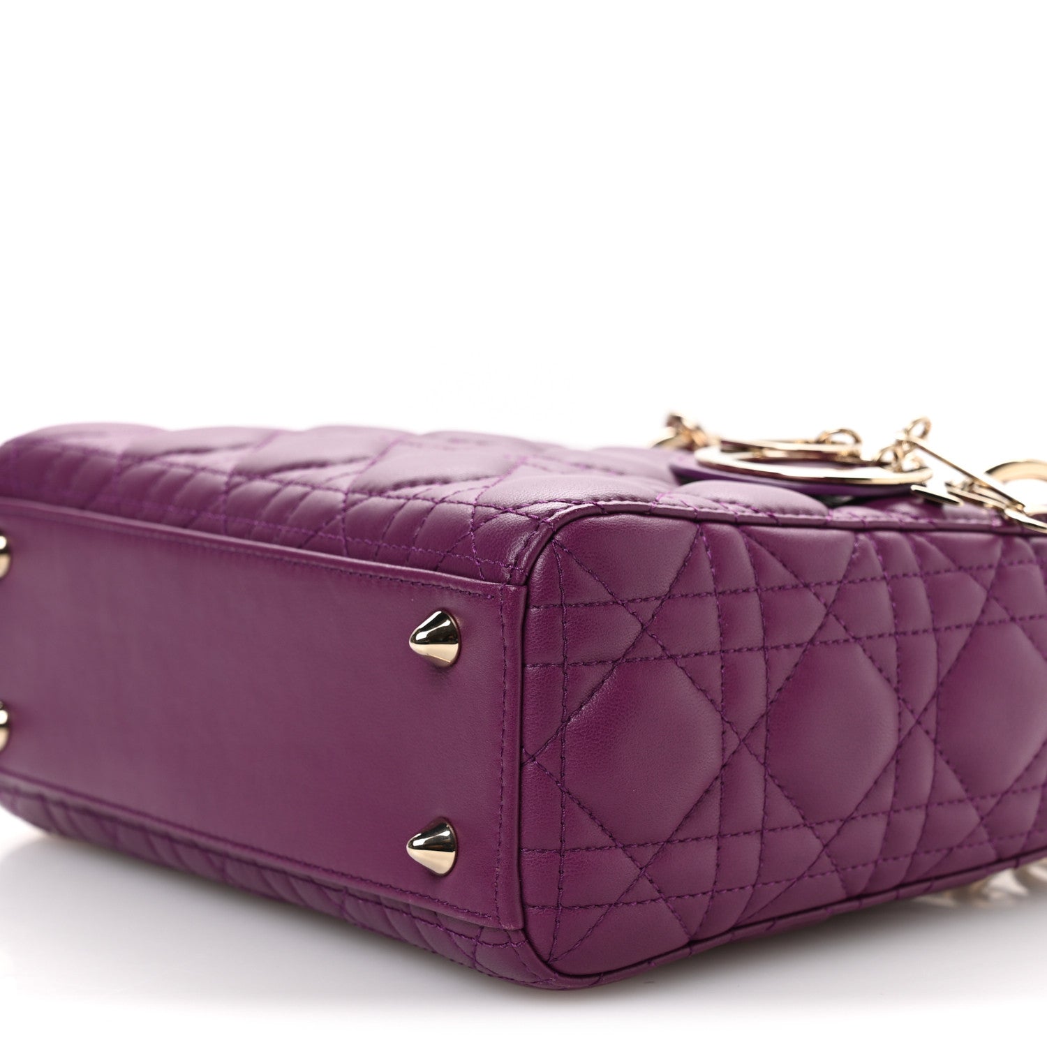 Christian Dior Lambskin Cannage Small My ABCDior Lady Dior Purple 10 of 10