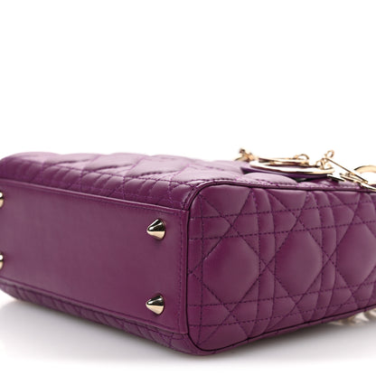 Christian Dior Lambskin Cannage Small My ABCDior Lady Dior Purple 10 of 10