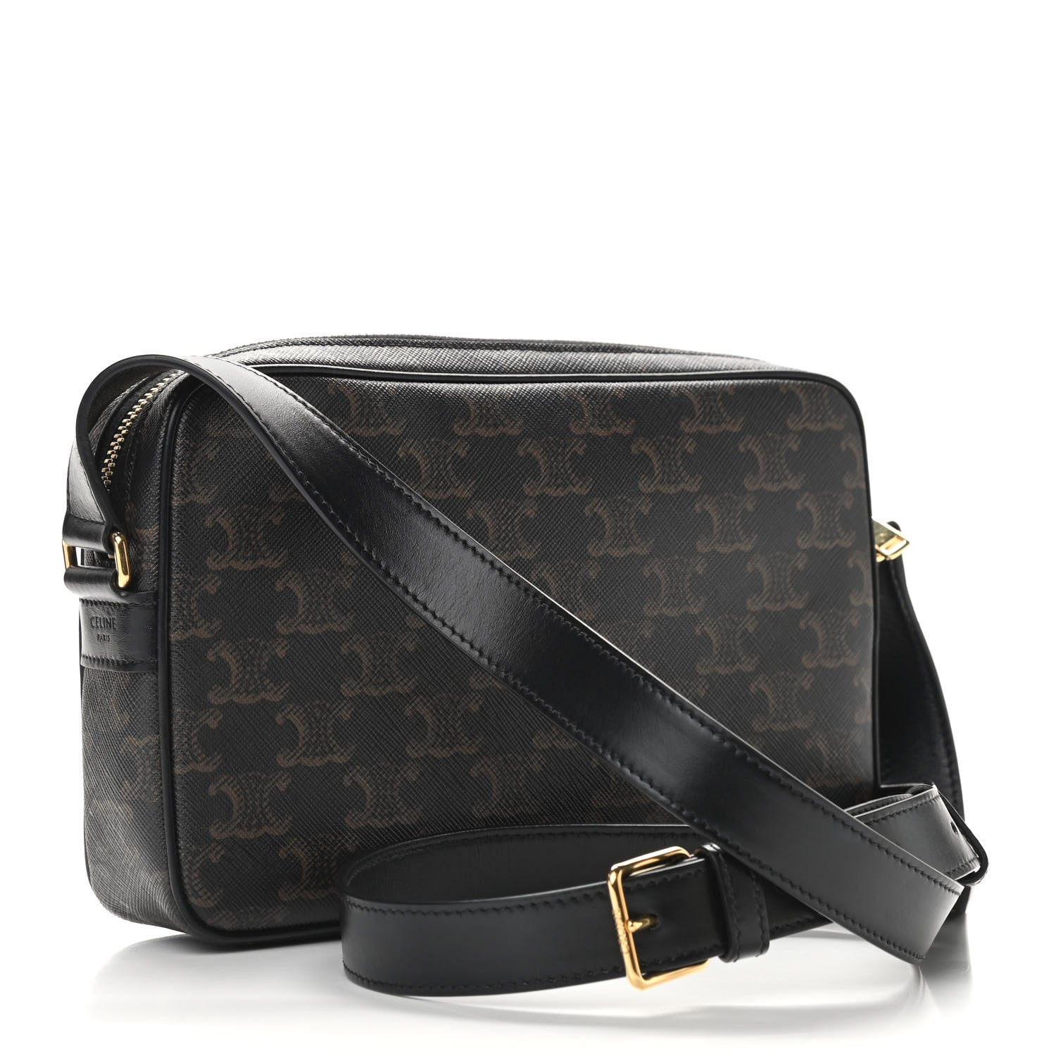 Celine Triomphe Canvas Medium Messenger Bag Black 3 of 9