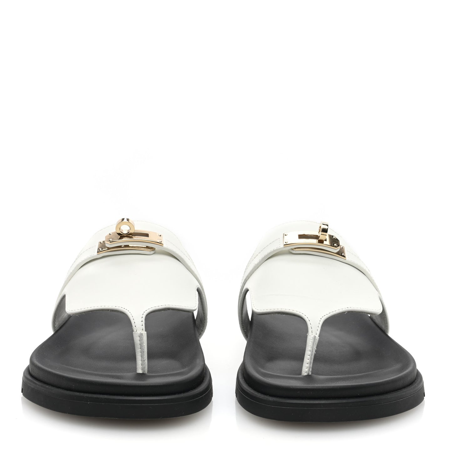 Calfskin Womens Empire Sandals 37 White