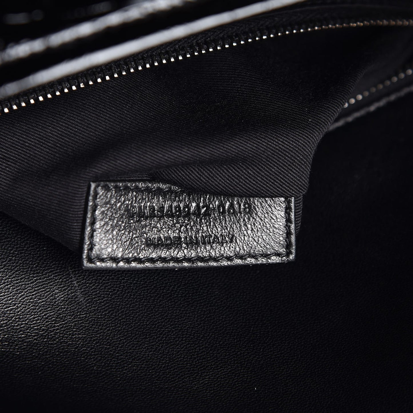 Patent Crocodile Embossed Lambskin Monogram Medium Niki Chain Satchel Black