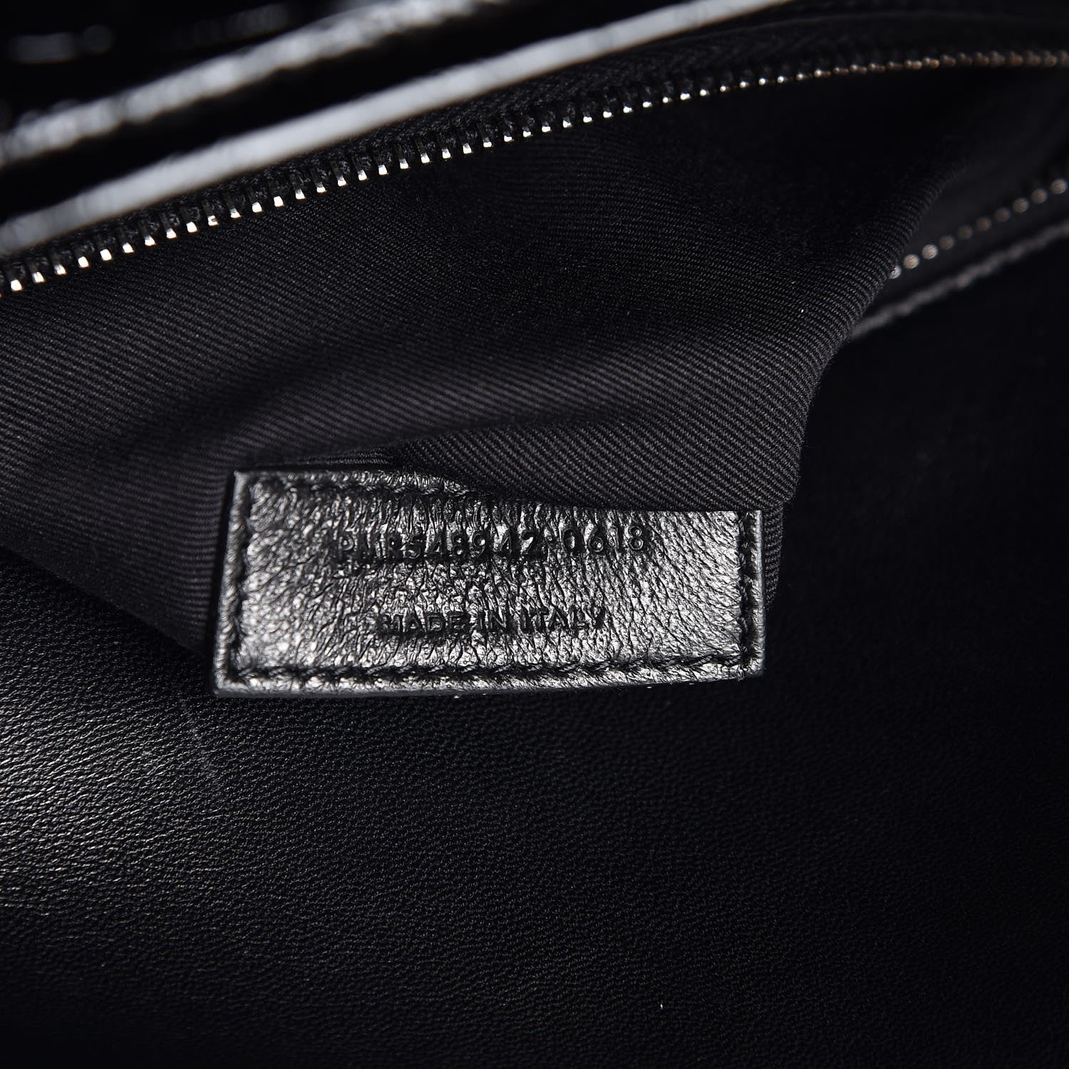 Saint Laurent Patent Crocodile Embossed Lambskin Monogram Medium Niki Chain Satchel Black 7 of 7