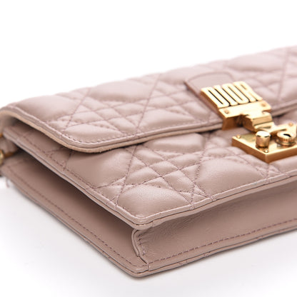 Christian Dior Lambskin Cannage Dioraddict Wallet On Chain Clutch Nude 6 of 9