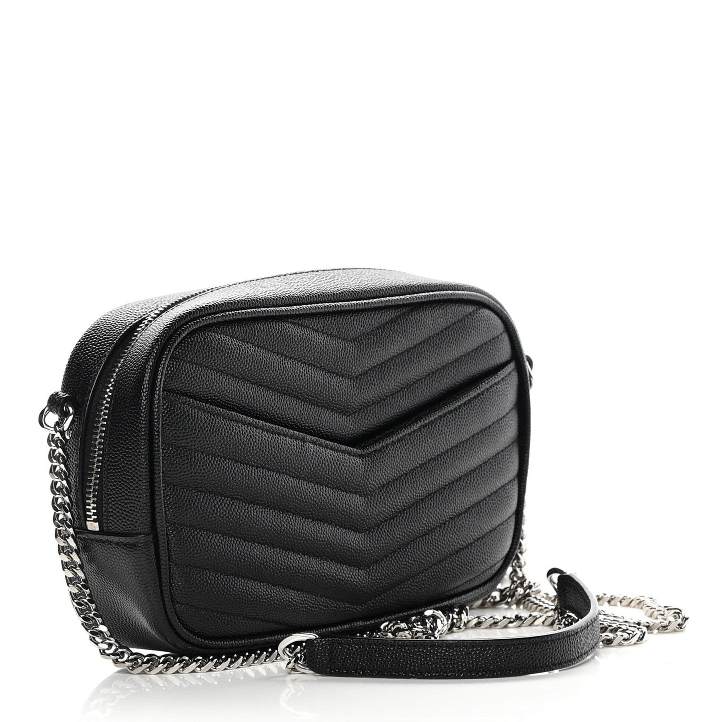 Grain De Poudre Matelasse Monogram Mini Lou Camera Bag Black