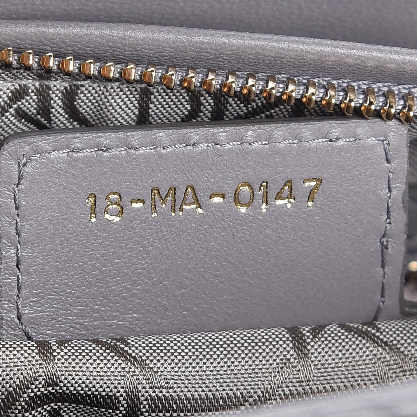 Lambskin Cannage Medium Lady Dior Grey