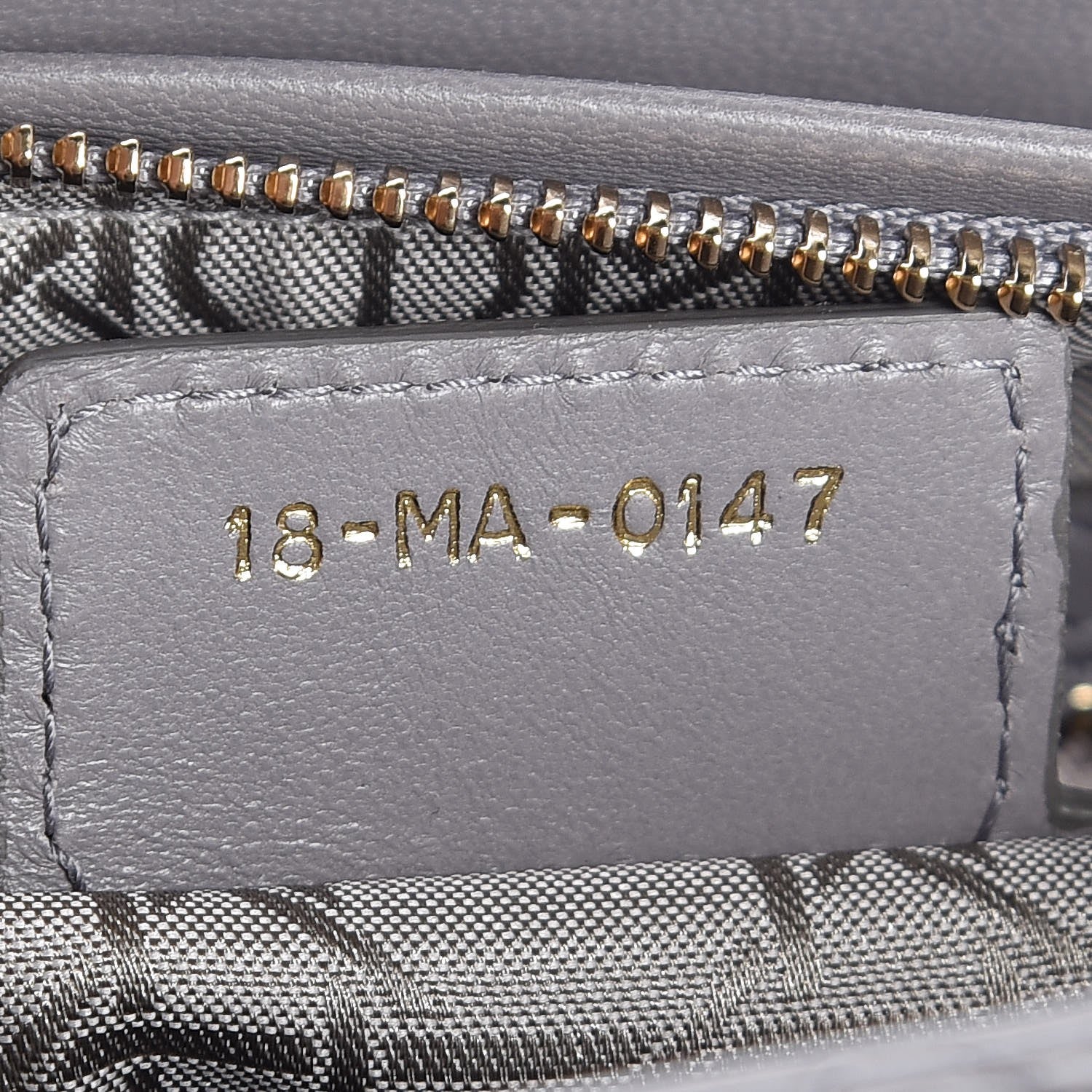 Christian Dior Lambskin Cannage Medium Lady Dior Grey 8 of 9