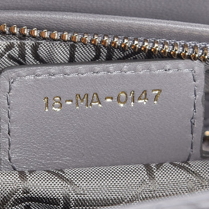 Christian Dior Lambskin Cannage Medium Lady Dior Grey 8 of 9