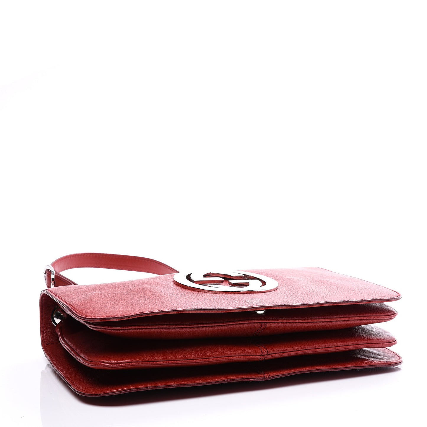 Calfskin Blondie Medium Flap Red