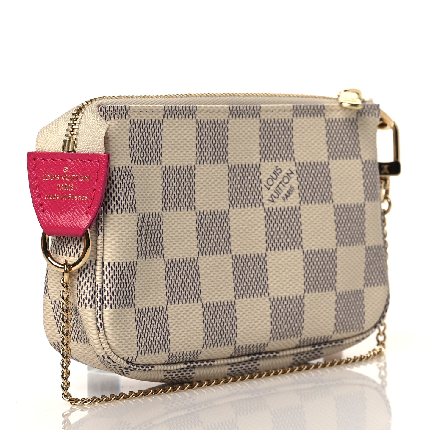 Damier Azur 2021 Christmas Animation Hollywood Mini Pochette Accessories Fuchsia