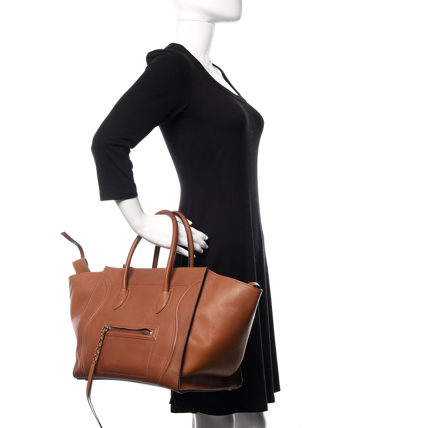 Natural Calfskin Medium Phantom Luggage Tan