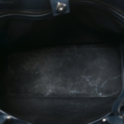 Mulberry Felt Calfskin Oversized Iris Weekend Bag Midnight 8 of 17