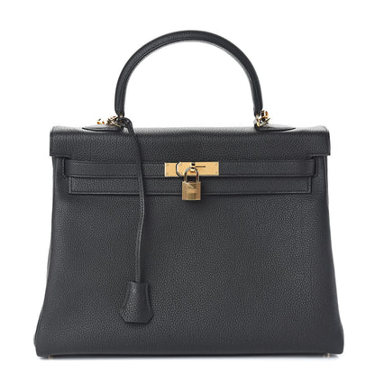 Hermes Togo Kelly Retourne 35 Black 1 of 33