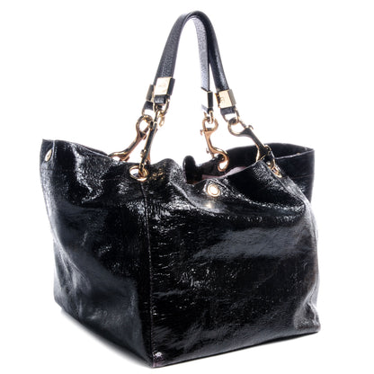 Jimmy Choo Patent Leather Lola Oversized Tote Black 3 of 8