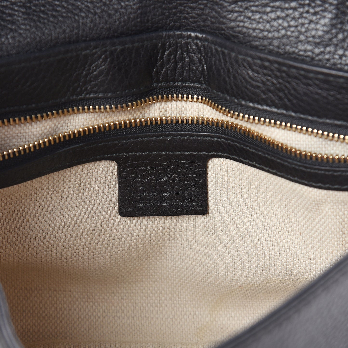 Pebbled Calfskin Medium Soho Flap Crossbody Black