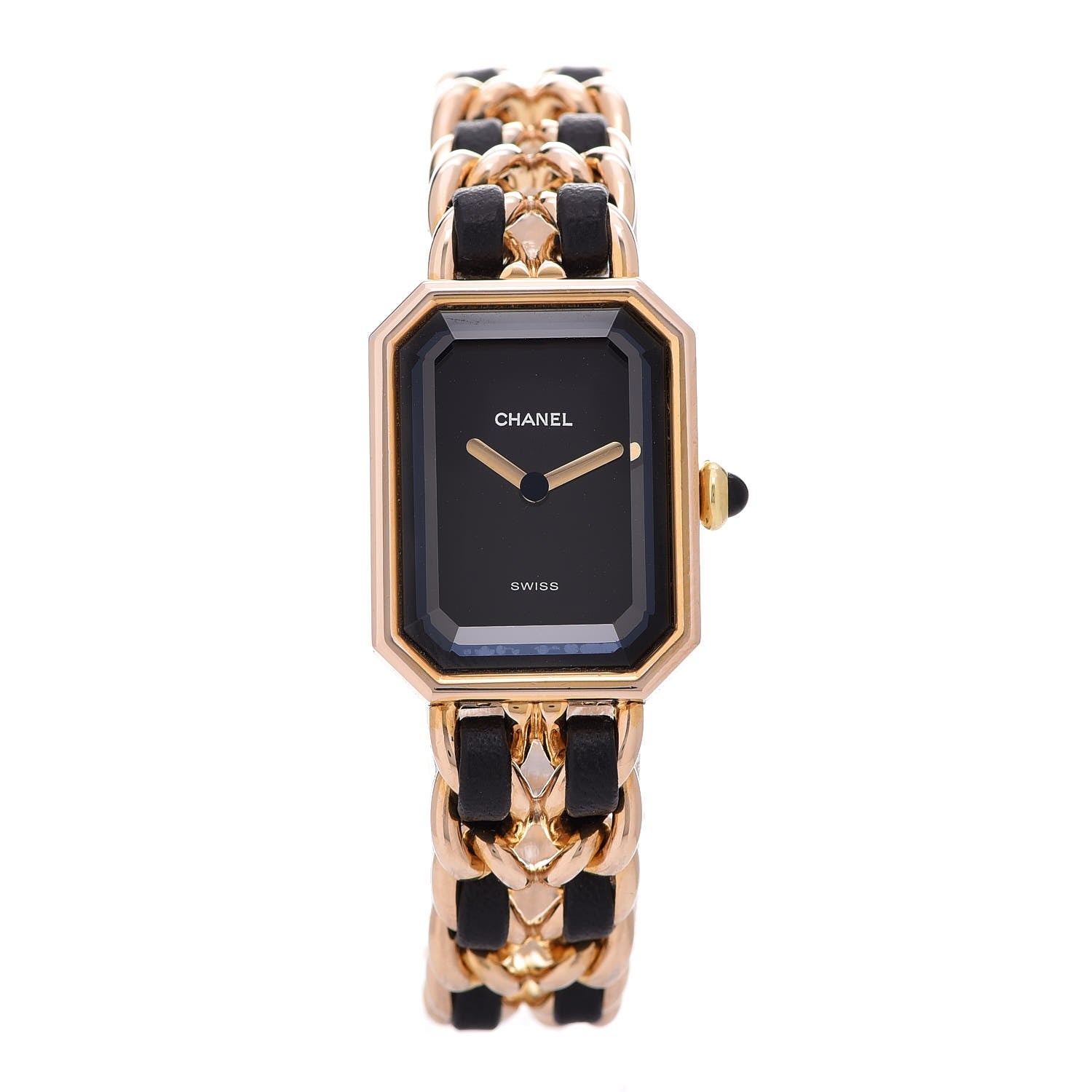 Chanel Stainless Steel Lambskin 20mm Chain Premiere Quartz Watch Gold L 1 of 6