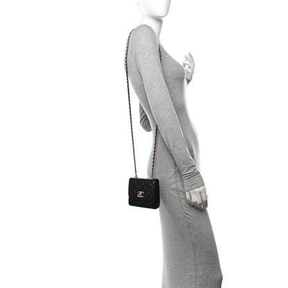 Chanel Lambskin Quilted Mini Trendy CC Chain Wallet Black 2 of 11