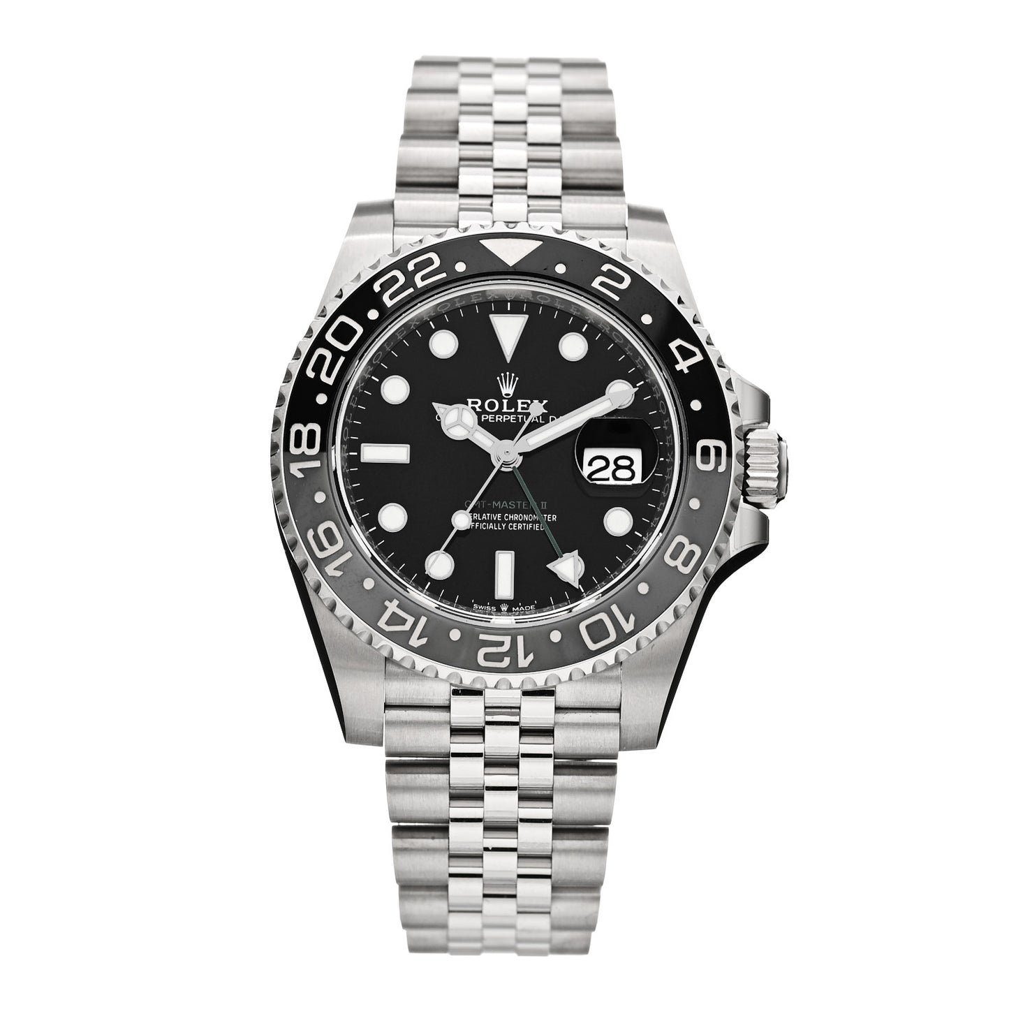 Stainless Steel 40mm Oyster Perpetual Date GMT Master II Bruce Wayne Watch Black 126710GRNR