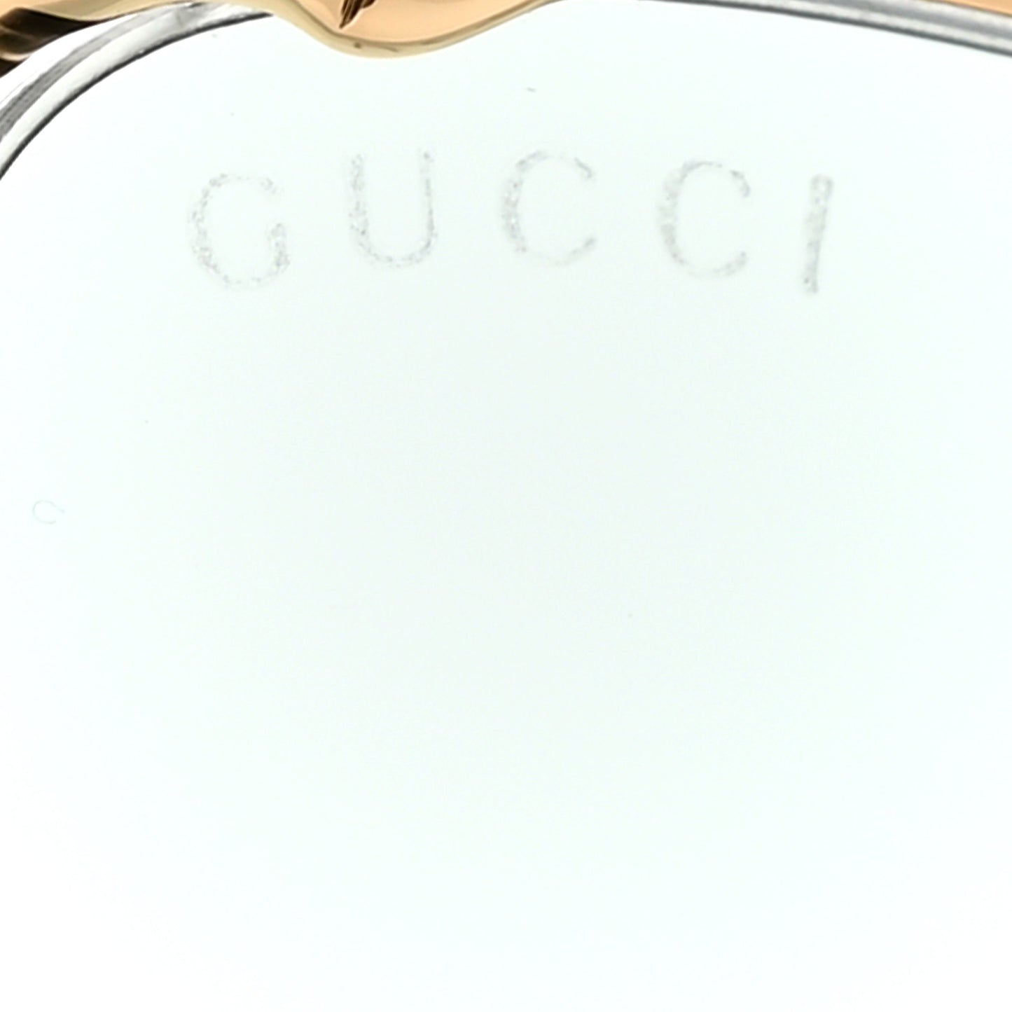 Oversized Round Sunglasses GG0252S Gold Green