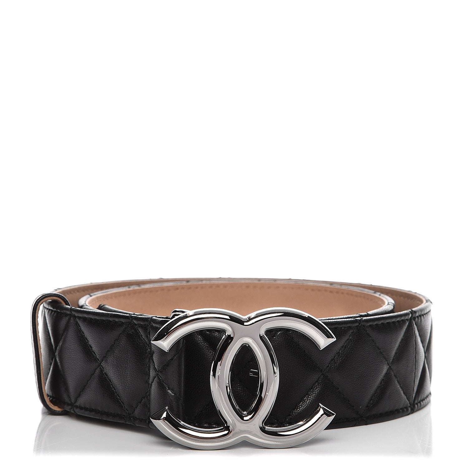 Chanel Lambskin Quilted CC Belt 80 32 Black 1 of 6