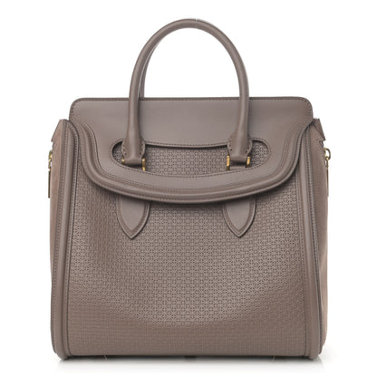 Alexander McQueen Calfskin Embossed Suede Large Heroine Tan 1 of 13