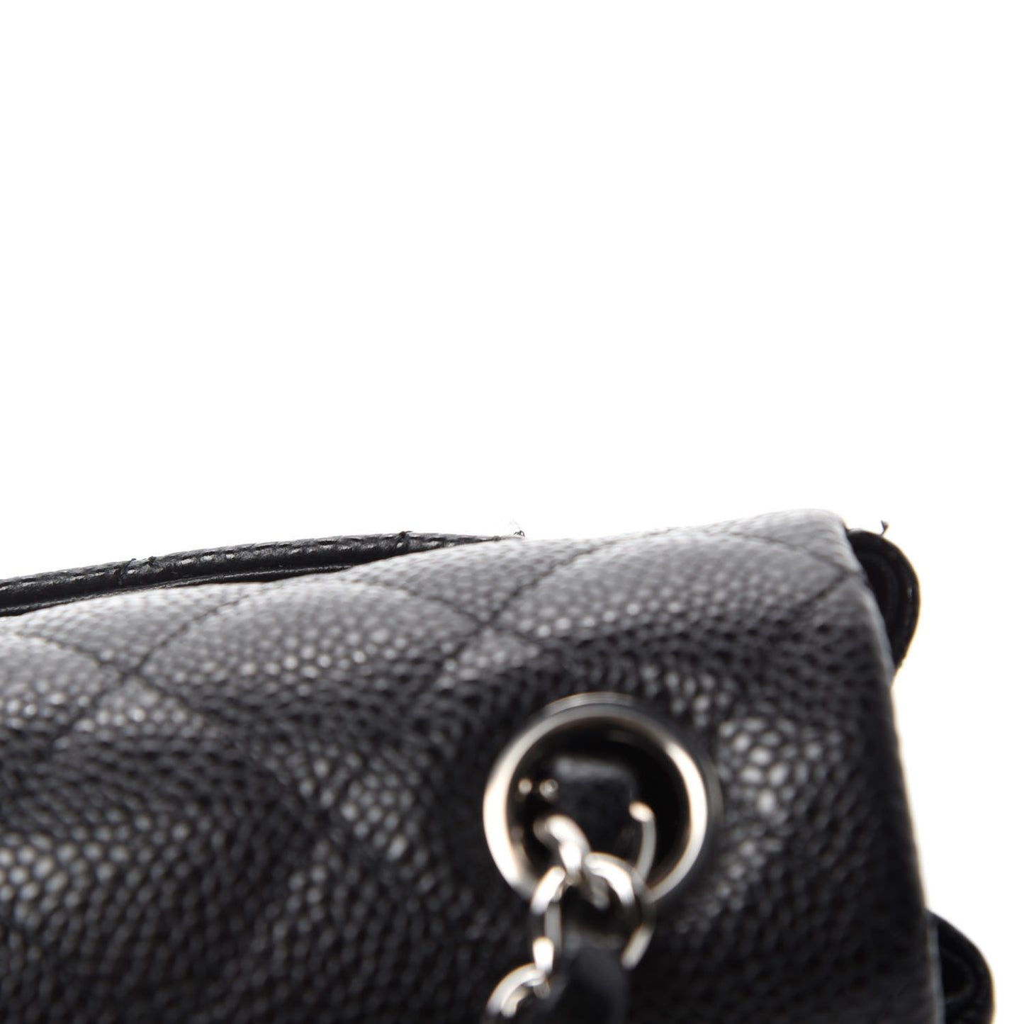 Caviar Quilted Mini Rectangular Flap Black