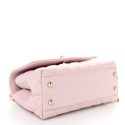 Chanel Caviar Quilted Mini Coco Handle Flap Light Pink 4 of 10