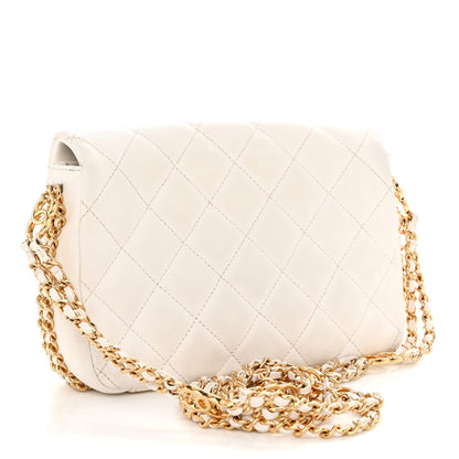Chanel Caviar Quilted Mini CC You Flap White 3 of 10