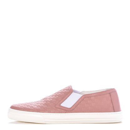 Gucci Soft Microguccissima Womens Slip On Sneakers 39.5 Soft Pink White 1 of 10