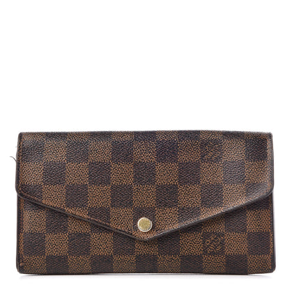 Louis Vuitton Damier Ebene Sarah Wallet NM 1 of 8