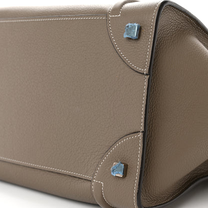 Celine Drummed Calfskin Mini Luggage Souris 10 of 12