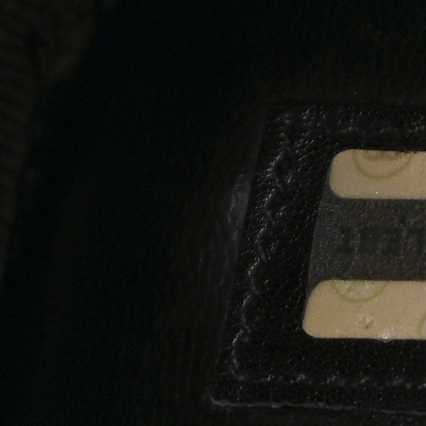 Calfskin Stitched CC Boston Black