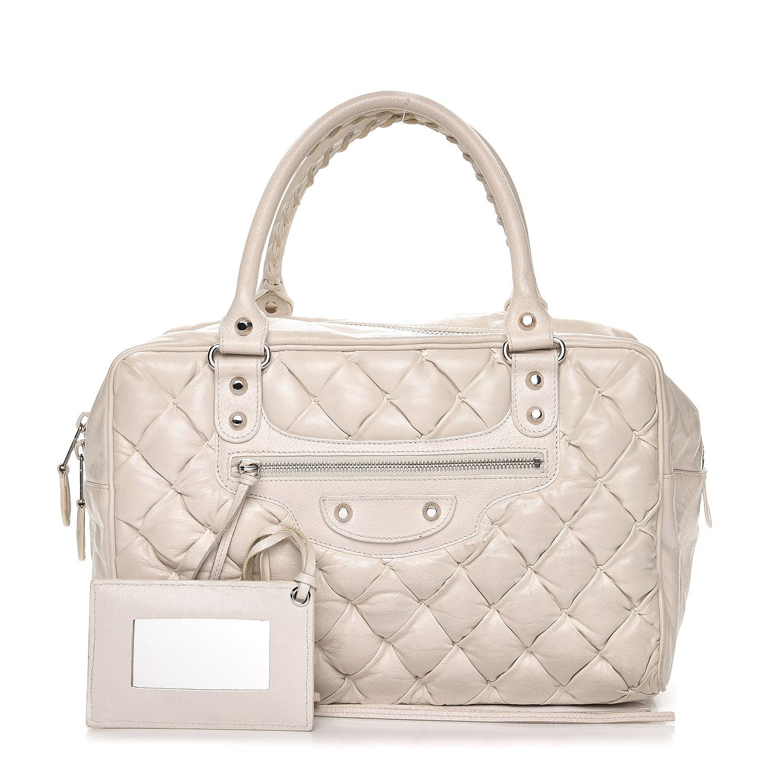 Balenciaga Chevre Quilted Matelasse MM White 1 of 16