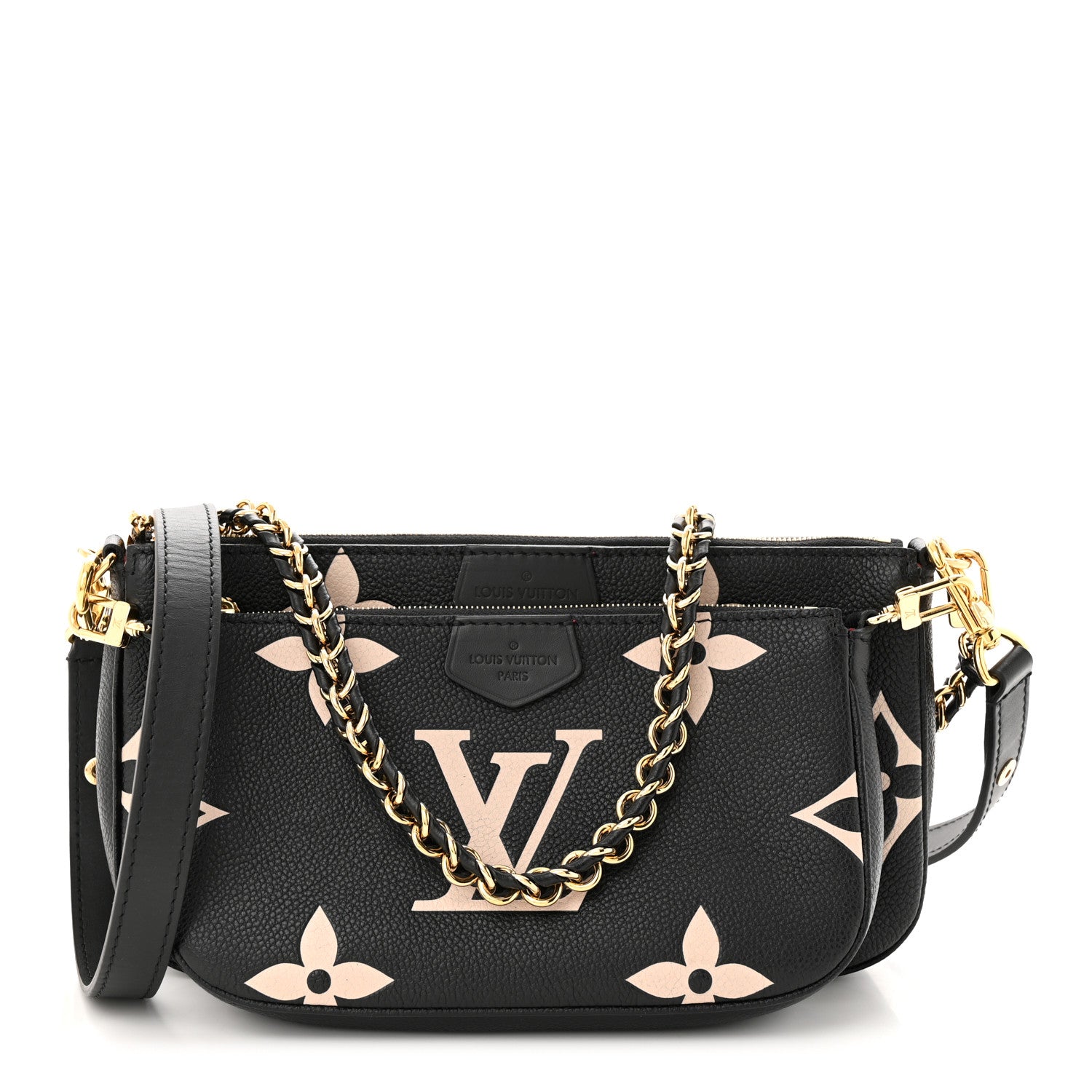 Louis Vuitton Empreinte Monogram Giant Multi Pochette Accessories Black Beige 1 of 11