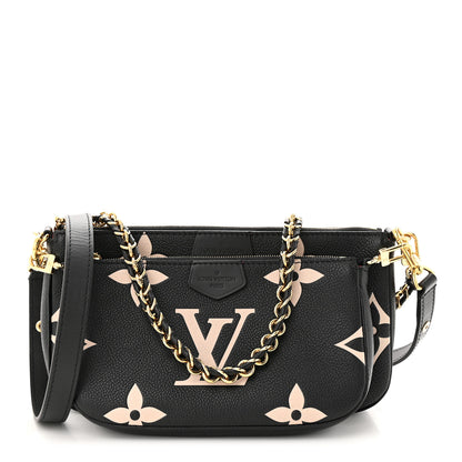 Louis Vuitton Empreinte Monogram Giant Multi Pochette Accessories Black Beige 1 of 11