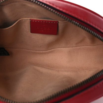 Gucci Calfskin Matelasse GG Marmont Belt Bag 75 30 Hibiscus Red 5 of 10