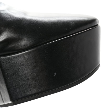Prada Nappa Tech Logo Over the Knee 70mm Platform Boots 38.5 Black 10 of 11