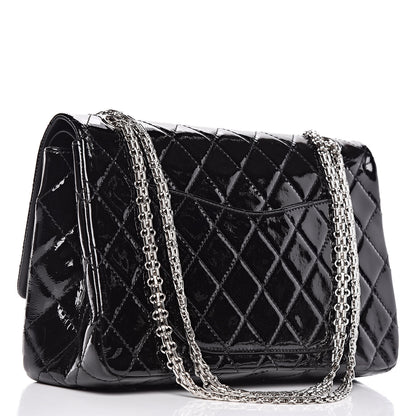Chanel Distressed Patent Quilted 2.55 Reissue 227 Flap Black 3 of 17