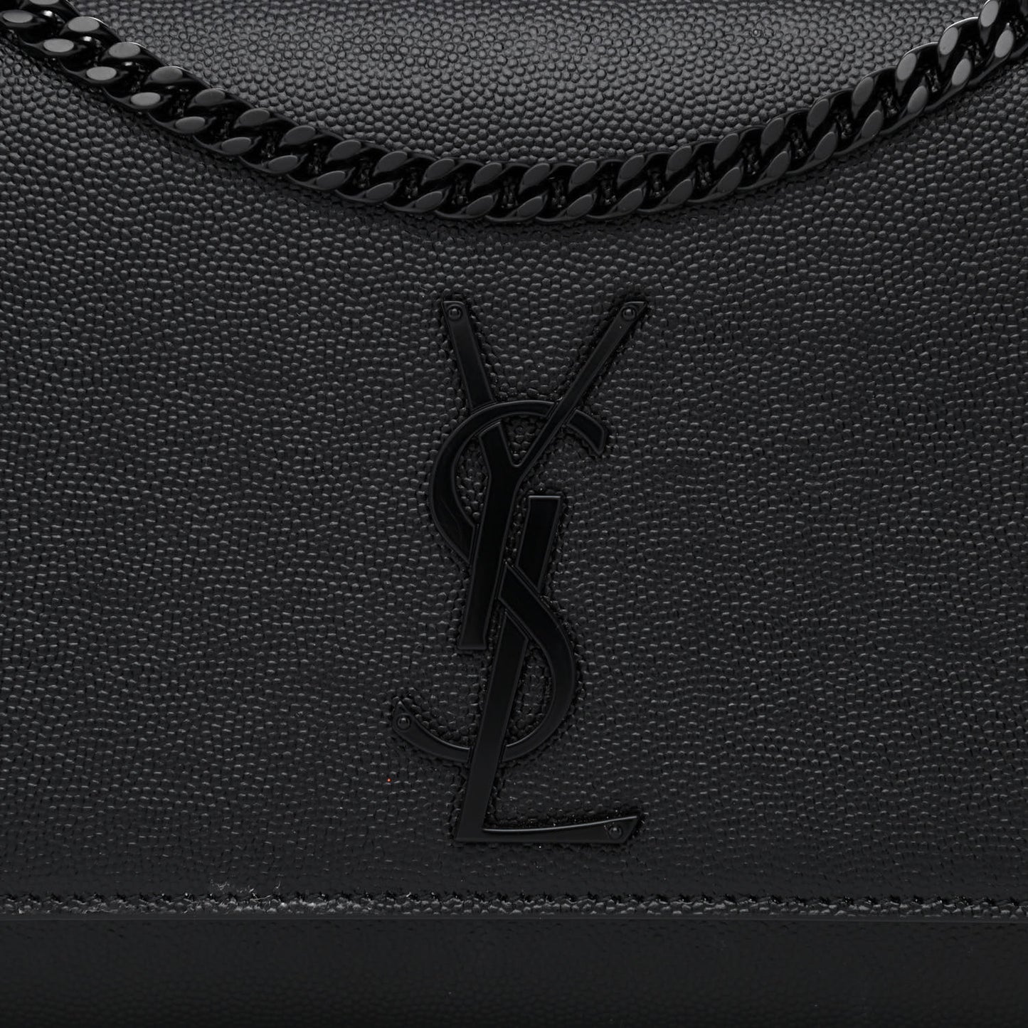 Grain De Poudre Medium Classic Monogram Kate Satchel Black