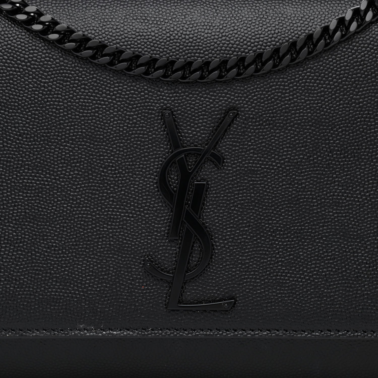 Saint Laurent Grain De Poudre Medium Classic Monogram Kate Satchel Black 9 of 12