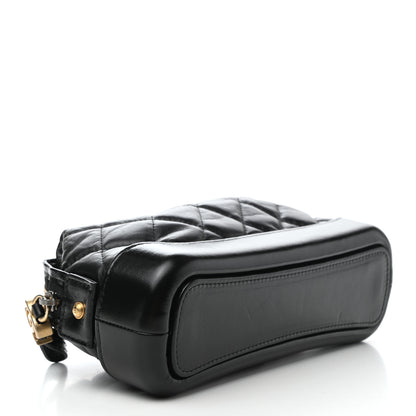 Chanel Aged Calfskin Quilted Gabrielle Cosmetic Case Black 4 of 7