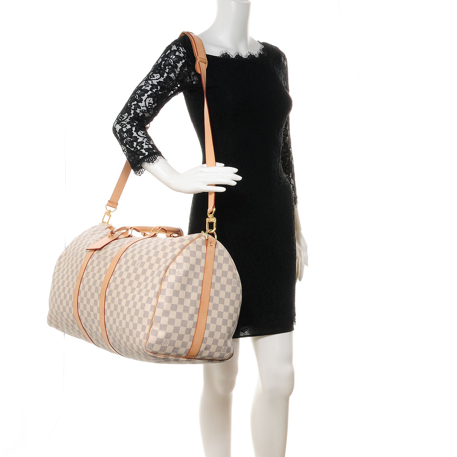 Louis Vuitton Damier Azur Keepall Bandouliere 55 2 of 8