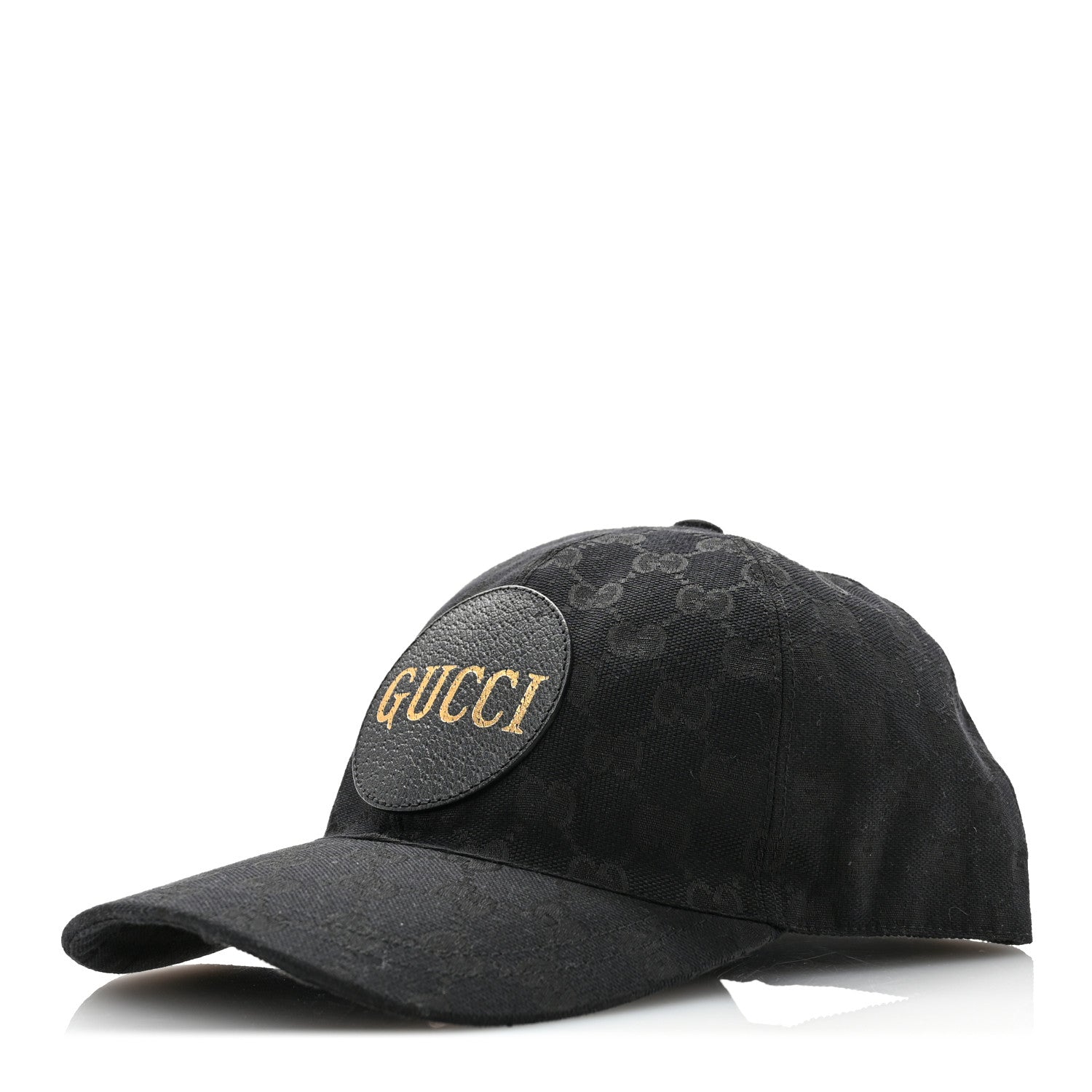 Gucci Monogram Textured Dollar Calfskin Zeno Baseball Hat S Black 1 of 11