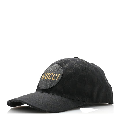Gucci Monogram Textured Dollar Calfskin Zeno Baseball Hat S Black 1 of 11