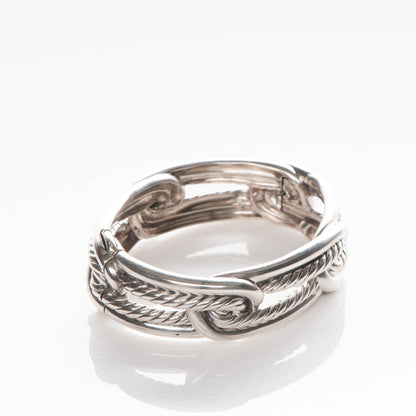 David Yurman Sterling Silver 20mm Labyrinth Link Bracelet 3 of 5