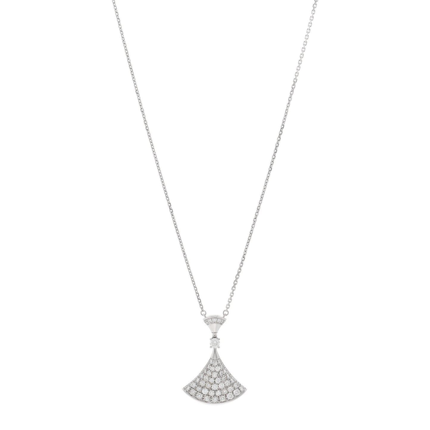 18K White Gold Diamond Large Divas' Dream Pave Necklace
