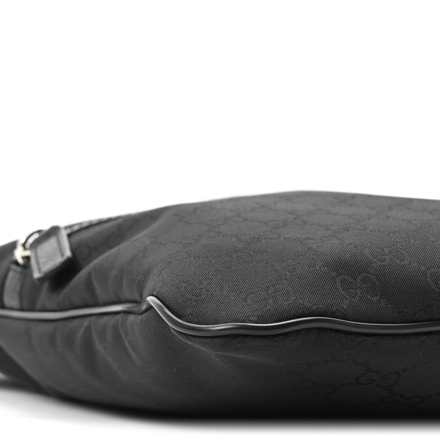 Gucci Nylon Monogram Small Flat Messenger Bag Black 9 of 10
