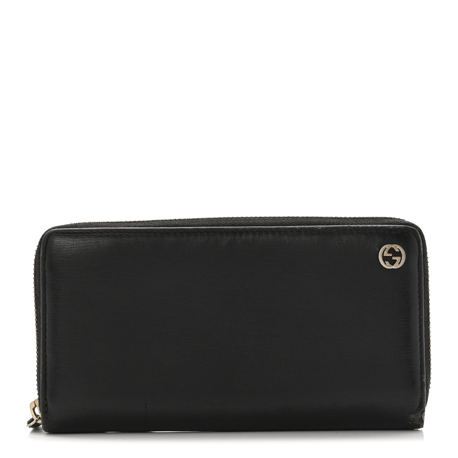 Gucci Calfskin GG Zip Around Wallet Black 1 of 14